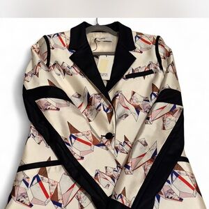 Prabal Gurung Cream Silk Jacket